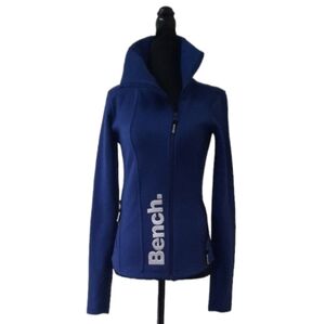 New Bench Asymmetrical Zip Fleece Sweater Royal Blue Women Size Extra Small XS